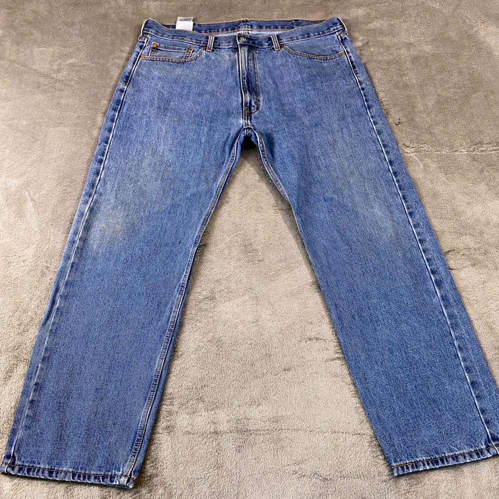 Levi's 505 Jeans Mens 40x30 Blue Regular Fit Straight Leg Medium Wash Denim